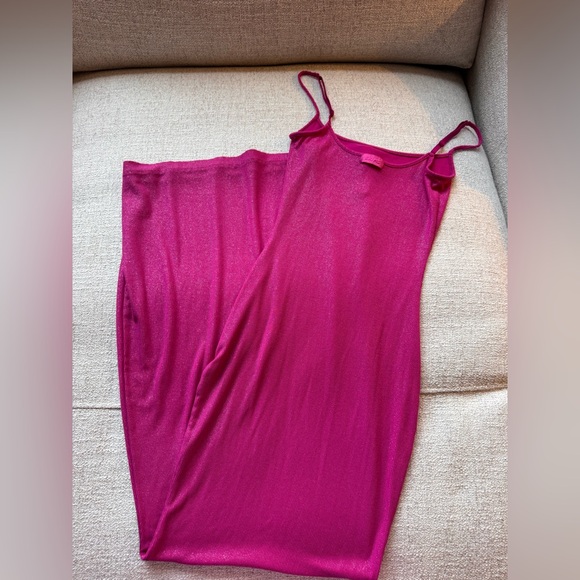 Skims Soft Lounge Shimmer Long Slip Dress - Picture 3 of 6